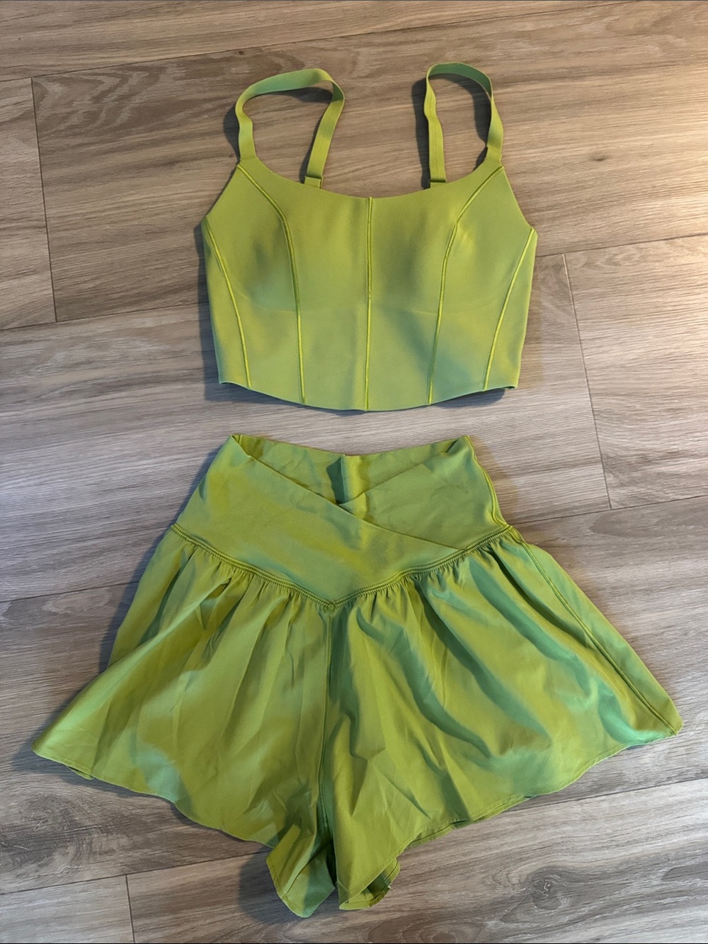 Aerie offline Green Two-Piece Crop Top & Skort Set